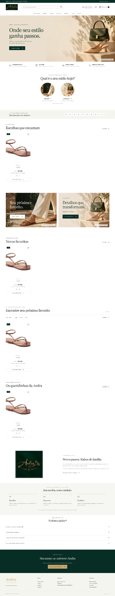 Andra Calçados e Acessórios — projeto de loja virtual