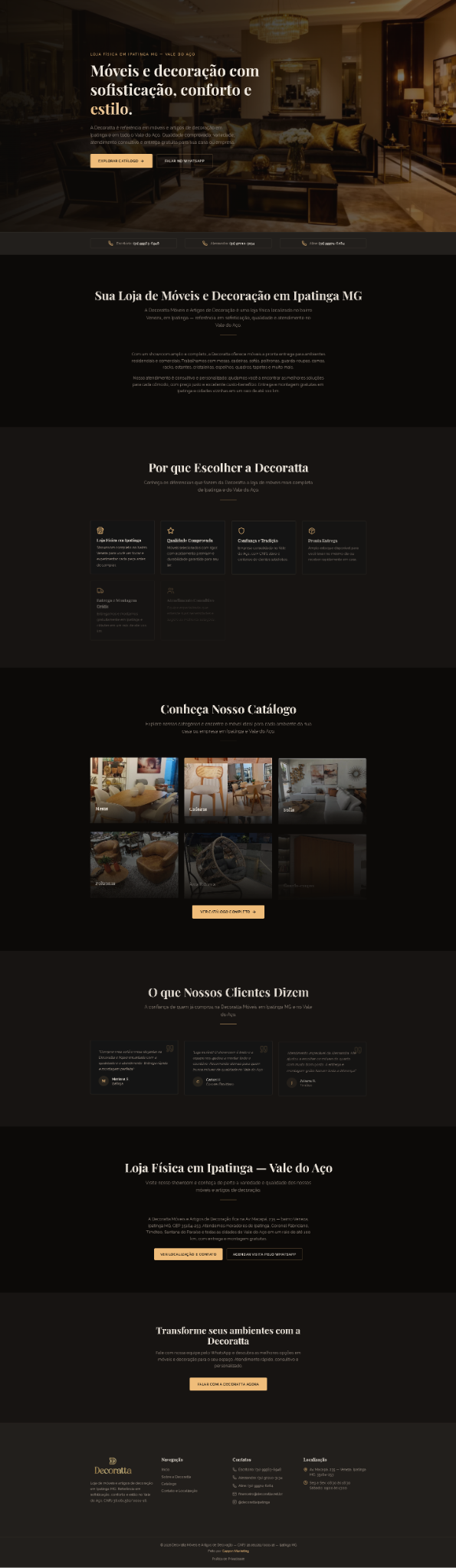 Decoratta Móveis — site desenvolvido pela Capyon
