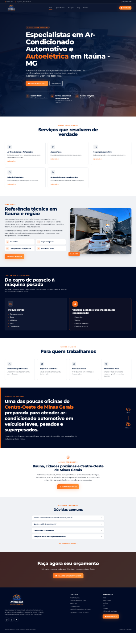 Massa Autocenter — site desenvolvido pela Capyon